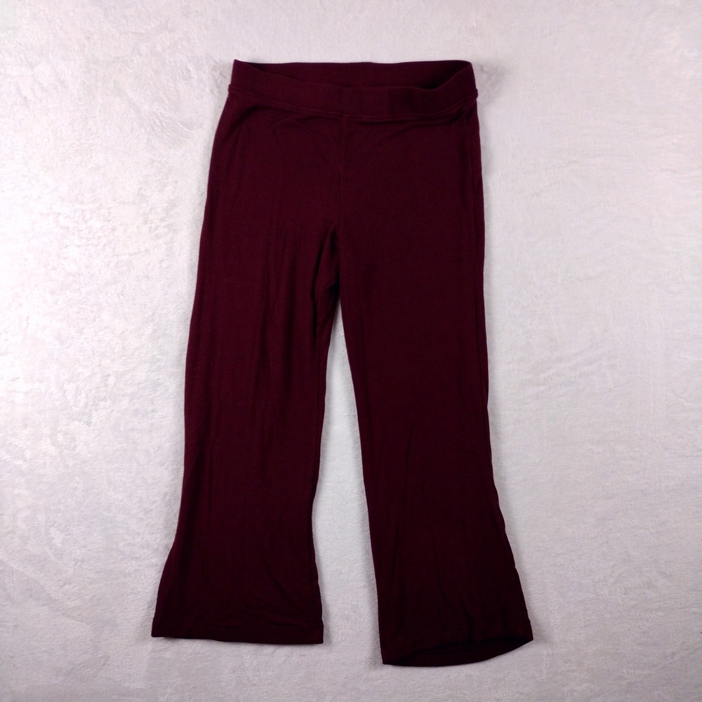 Banana Republic Womens Burgundy Ribbed Flare Lounge Pants‎ Maroon Modal Blend M